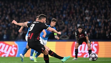 The AC Milan striker’s spot kick was saved by Alex Meret but Giroud still boasts a very impressive record from 12 yards.