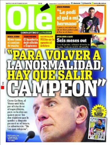 Portadas de la prensa deportiva