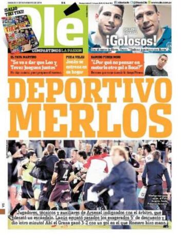 Portadas de la prensa deportiva