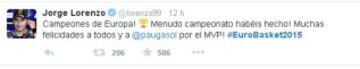 Los VIP felicitan a los Campeones en las Redes Sociales