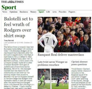 Portadas de la prensa extranjera