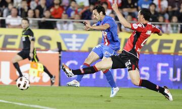 El 21 de mayo de 2011, en la última jornada de Liga, marcó su primer gol con el Atlético.