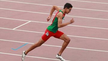 Jes&uacute;s Tonatiuh L&oacute;pez durante el Track Meet en Estados Unidos