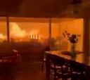 De lo más impactantes del incendio de Los Ángeles: graba desde dentro cómo el fuego rodea su casa