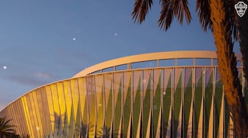 Un exterior con un dise?o futurista.