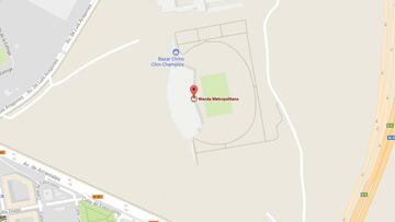Google Maps coloca el bazar junto al Wanda Metropolitano.
