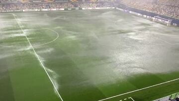 El diluvio monumental que hizo peligrar el Villarrea-Maccabi