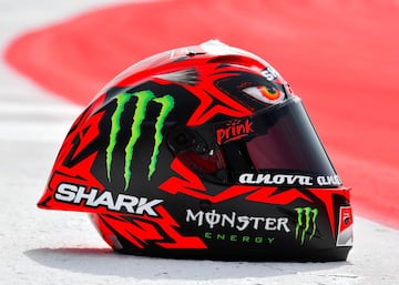 Casco de Jorge Lorenzo durante la clasificación del GP de Austria.