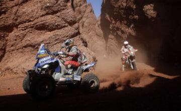 Octava etapa, Salta-Belén. El piloto argentino Alejandro Patronelli del equipo Yamaha