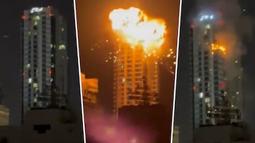 Dron iraní impacta contra un hotel de lujo en Bahrein: hay una toma desde dentro espeluznante