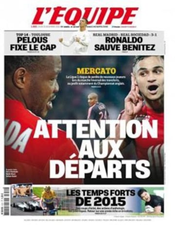 Las últimas portadas de la prensa deportiva del 2015