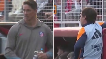 La salida al campo de Torres y Raúl: para ponérsela a cada aficionado de ambos equipos