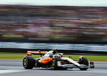 Lando Norris durante el Gran Premio de Gran Bretaña en el circuito de Silverstone.