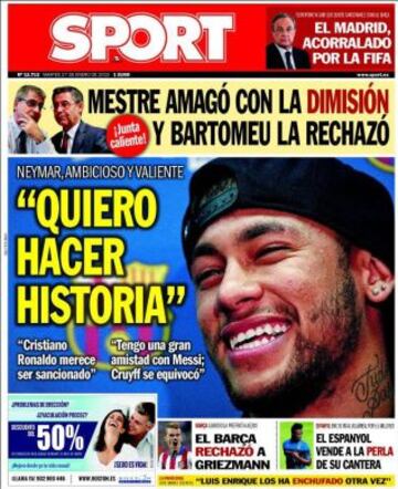 Portadas de la prensa deportiva