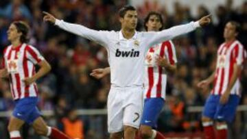 Cristiano en un partido contra el Atl&eacute;tico de Madrid.