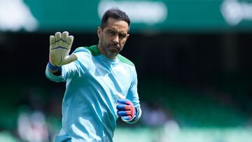 Claudio Bravo, en el &uacute;ltimo partido. 