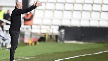 Calero se mostró satisfecho con el empate del Burgos ante la Real Sociedad B.