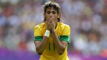 Neymar, en un partido con Brasil