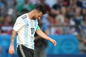 Los rostros de Messi, Maradona y la afición tras la derrota