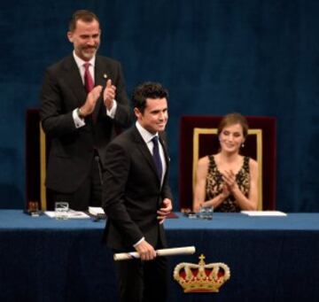 Recogiendo el Premio Princesa de Asturias de los deportes 2016.