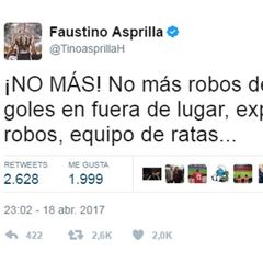 Asprilla: "No más robos del Real Madrid, equipo de ratas"