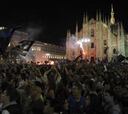 Unos 100.000 hinchas del Inter siguieron la final en Plaza del Duomo