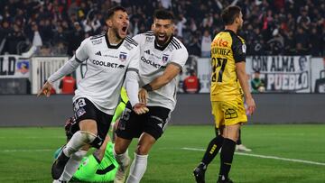 Futbol, Colo Colo vs Coquimbo Unido.
Fecha 20, Campeonato Nacional 2024.
El jugador de Colo Colo Ramiro Gonzalez, celebra su gol contra Coquimbo Unido durante el partido de primera division disputado en el estadio Monumental en Santiago, Chile.
16/08/2024
Marcelo Hernandez/Photosport
Football, Colo Colo vs Coquimbo Unido.
20 th turn, 2024 National Championship.
Colo Colo's player Ramiro Gonzalez, celebrates his goal against Coquimbo Unido during the first division match held at the Monumental stadium in Santiago, Chile.
16/08/2024
Marcelo Hernandez/Photosport