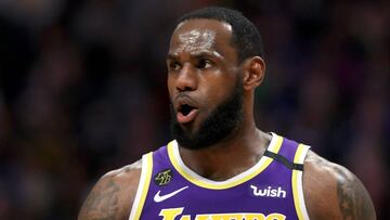 LeBron James, durante un partido de la NBA de Los &Aacute;ngeles Lakers