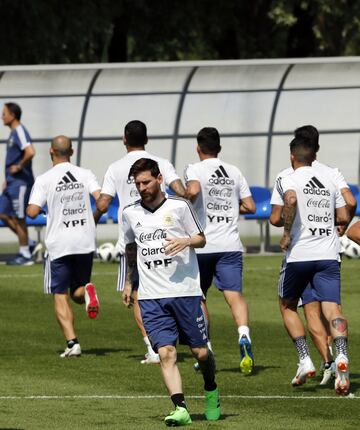 Bronnitsy  23 junio 2018, Rusia
Copa Mundial Rusia 2018
Entrenamiento de Argentina antes de jugar contra Nigeria.
Lionel Messi of Argentina
Foto Ortiz Gustavo