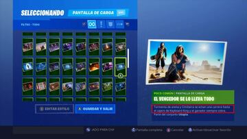Esta es la pantalla de carga que desbloqueamos por completar todos los desafíos de cuatro semanas cualesquiera de la Temporada 9