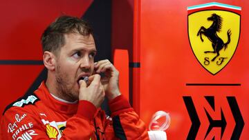 Vettel durante el GP de Barcelona 2019.