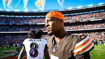 Jameis Winston lanzó tres pases de anotación para que Cleveland se impusiera a Baltimore en la sorpresa de la Semana 8.