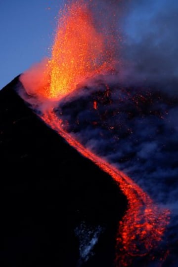 La lengua de lava que ha provocado la erupción