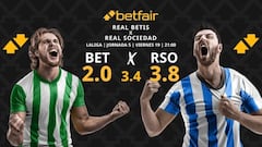Real Betis Balompié vs. Real Sociedad: horario, dónde ver, pronósticos y clasificación