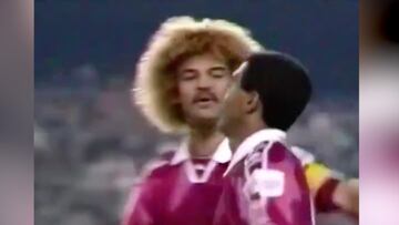 Valderrama puso su clase a disposición del crack brasileño, también estuvieron Higuita y Rincón.