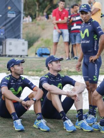 Valverde y Quintana del equipo Movistar.