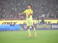 Mauro Silveira en un partido de Junior en la Liga BetPlay.