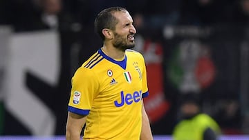 El defensa italiano de la Juventus, Giorgio Chiellini, durante un partido.