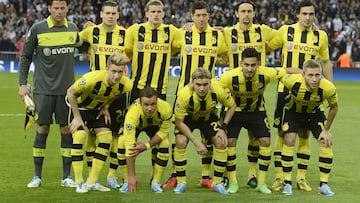 Once titular del Borussia Dortmund en la vuelta de las semifinales ante el Real Madrid.