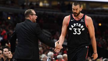 Los Raptors suman una victoria más: Marc, tocado en la rodilla