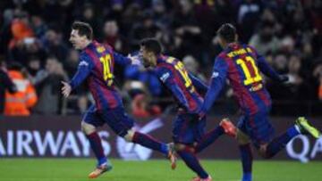 Lionel Messi anot&oacute; el tanto del triunfo frente a Villarreal.