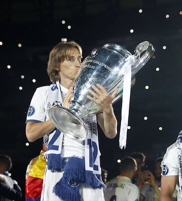 Modric gan¨® su tercera Champions con el Real Madrid al vencer 1-4 a la Juventus de Tur¨ªn.