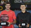 Del Potro gana por la vía rápida a Tomic en la final de Sydney
