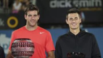Del Potro gana por la vía rápida a Tomic en la final de Sydney