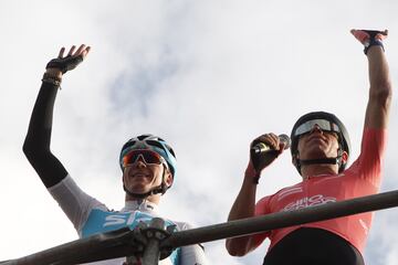 El británico Chris Froome encabezó la primera edición del 'Giro de Rigo' que disputó en Guatapé junto a Rigoberto Urán y otros ciclistas colombianos.