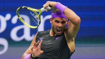 Rafael Nadal durante su partido ante Marin Cilic en el US Open.