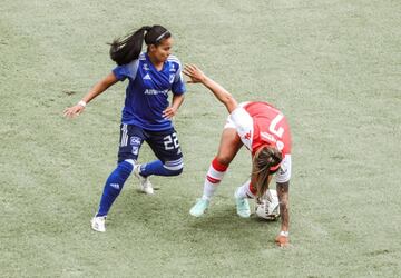 Independiente Santa Fe y Millonarios se enfrentaron por la octava fecha del Grupo A de la Liga BetPlay Femenina en el estadio El Campín.