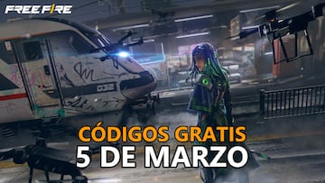Códigos gratis Free Fire 5 de marzo