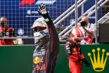 Alegría de Max Verstappen por conseguir la pole en el Gran premio de Austria.