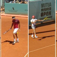 Los detallazos de Federer y Nadal hasta cuando entrenan: hay golpes que merecen revisión